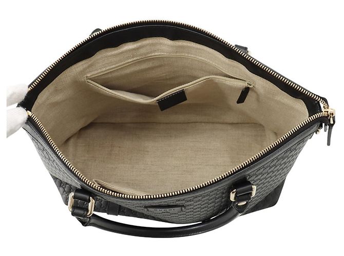 Gucci Microguccissima Leder Tote Bag Schwarz - Ansicht 6