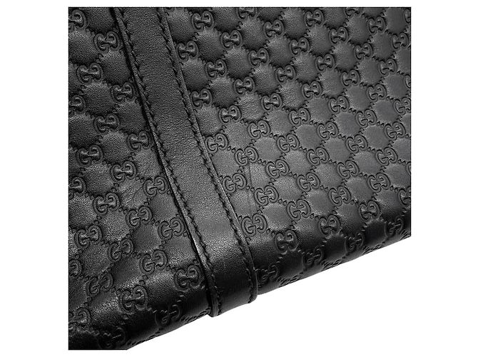 Gucci Microguccissima Leder Tote Bag Schwarz - Ansicht 9