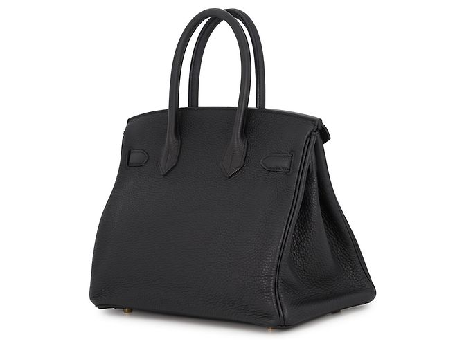 Hermès Borsa Hermes Birkin 30 in pelle Taurillon Clemence nera Nero - vista 2
