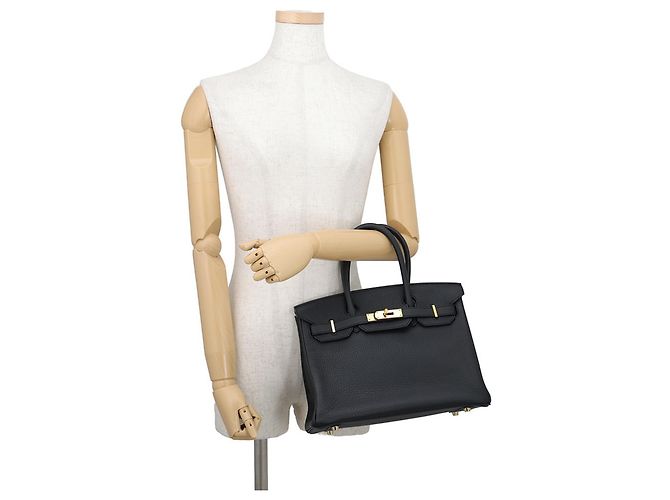 Hermès Borsa Hermes Birkin 30 in pelle Taurillon Clemence nera Nero - vista 4