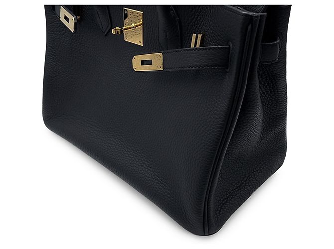 Hermès Borsa Hermes Birkin 30 in pelle Taurillon Clemence nera Nero - vista 7