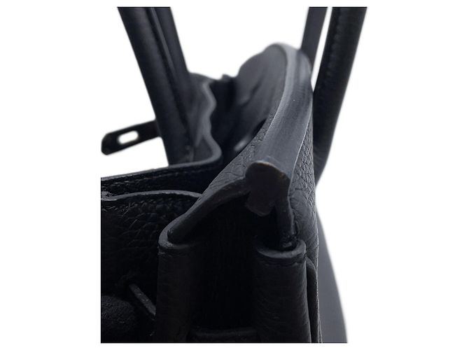 Hermès Borsa Hermes Birkin 30 in pelle Taurillon Clemence nera Nero - vista 8