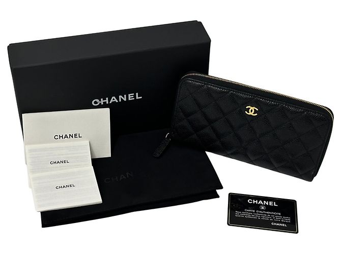 Cartera larga Chanel Matelassé Negro - vista 13