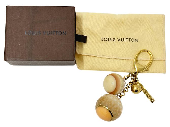 Portachiavi Louis Vuitton - Bijou Sac Mini Lin Rosa Beige Arancione - vista 12