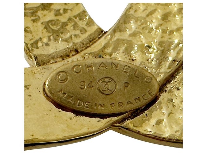 Spilla Chanel placcata oro D'oro - vista 7