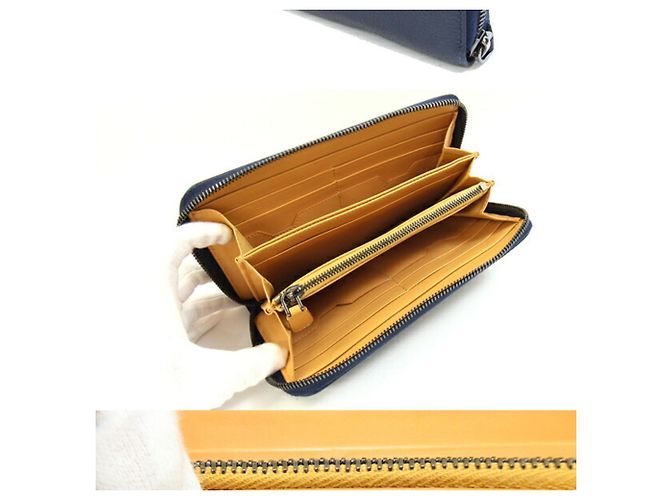 Bulgari Bvlgari Navy Leather Long Wallet Navy blue - view 2