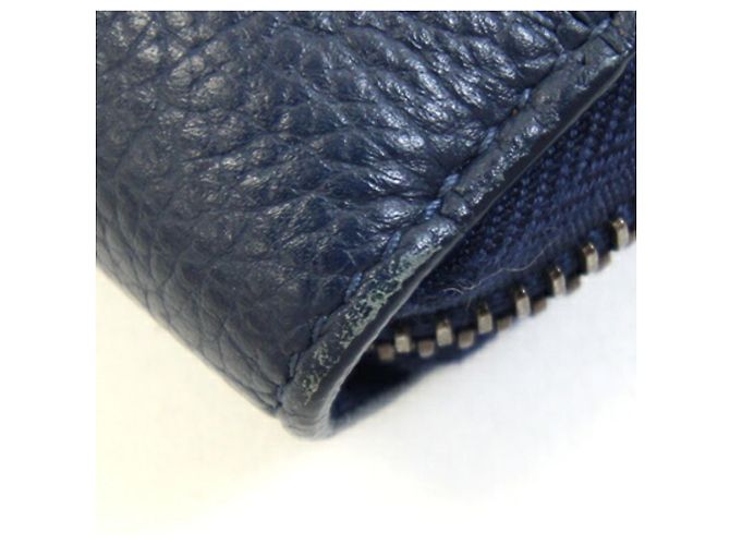 Bulgari Bvlgari Navy Leather Long Wallet Navy blue - view 3