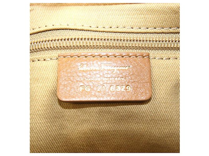 Borsa a mano Salvatore Ferragamo Gancini 21 in pelle marrone - vista 4