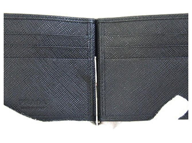Prada Bi-fold Wallet in Black Leather - view 3