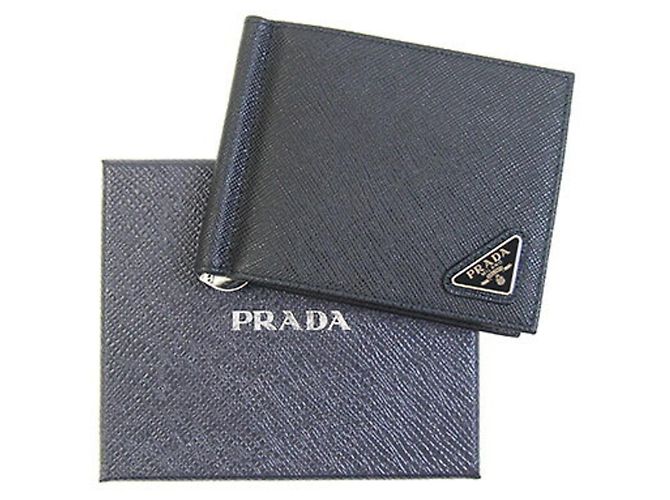 Prada Bi-fold Wallet in Black Leather - view 5