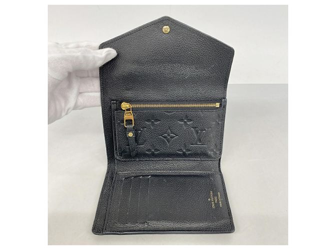 Portafoglio tri-fold Louis Vuitton in Noir Nero - vista 3