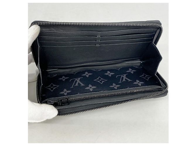 Portafoglio Zippy Long Trunk Monogram Eclipse Louis Vuitton Nero - vista 3