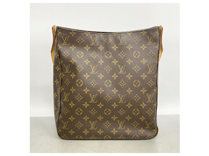 Borsa a tracolla Louis Vuitton Monogram Looping GM Marrone - vista 12