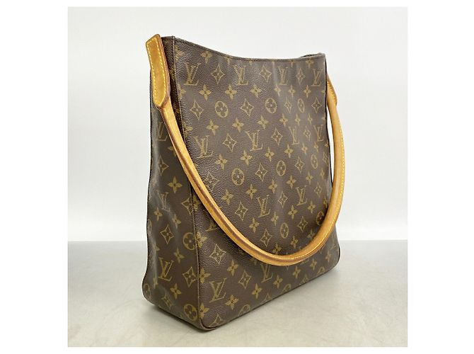 Borsa a tracolla Louis Vuitton Monogram Looping GM Marrone - vista 2