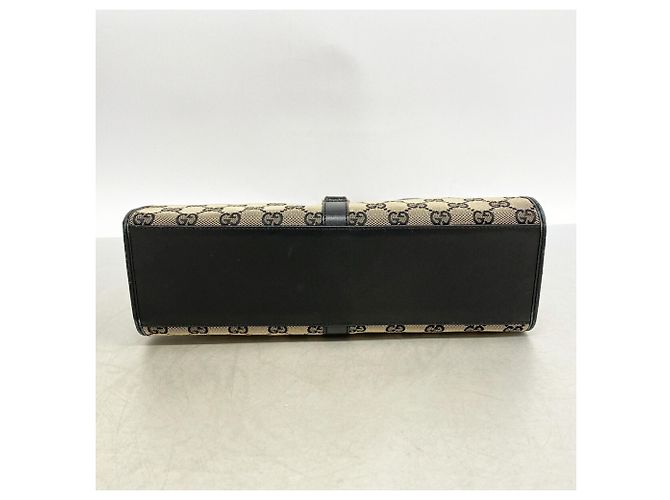 Borsa Gucci GG Canvas Jackie Marrone Nero - vista 3