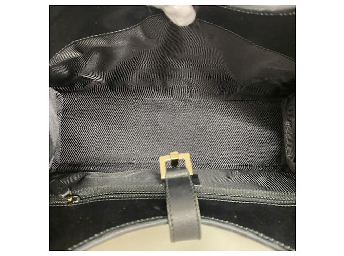 Borsa Gucci GG Canvas Jackie Marrone Nero - vista 4