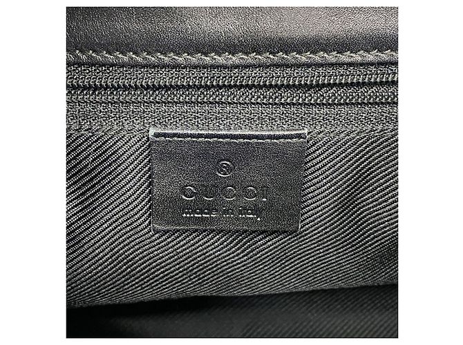 Borsa Gucci GG Canvas Jackie Marrone Nero - vista 5