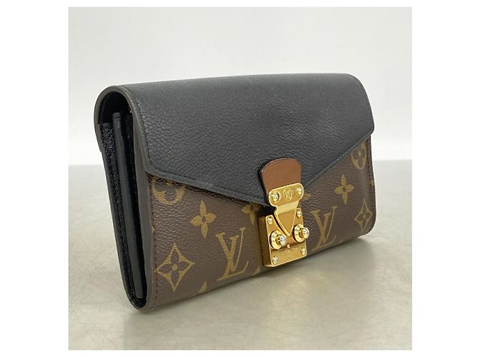 Louis Vuitton Monogram Portefeuille Pallas Long Wallet Nero - vista 2