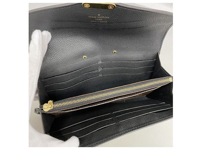 Louis Vuitton Monogram Portefeuille Pallas Long Wallet Nero - vista 3