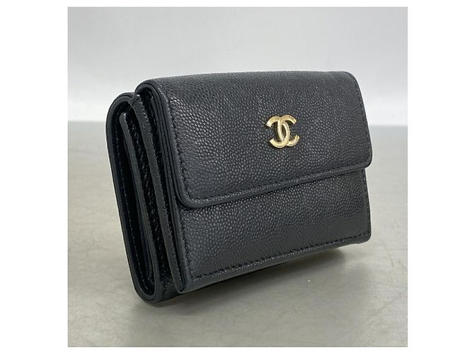 Carteira tri-fold Chanel preta Preto - vista 2