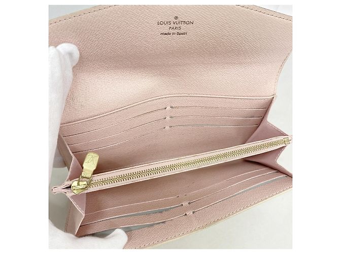 Louis Vuitton Damier Azur Summer Trunk Portefeuille Sarah Long Wallet Bianco - vista 3