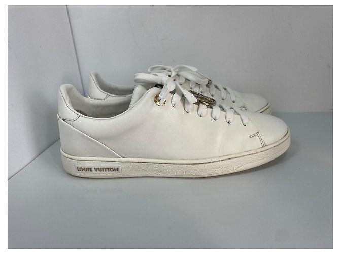 Louis Vuitton Frontrow Sneakers in pelle bianca Bianco - vista 3