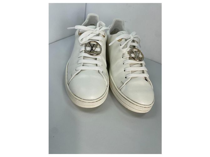 Louis Vuitton Frontrow Sneakers in pelle bianca Bianco - vista 4