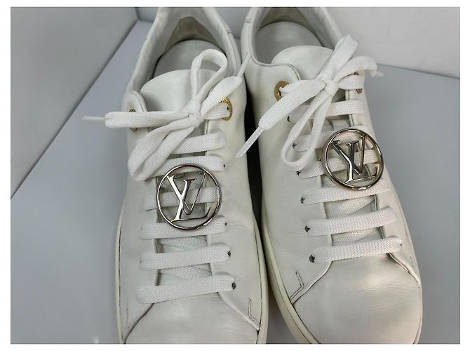 Louis Vuitton Frontrow Sneakers in pelle bianca Bianco - vista 5