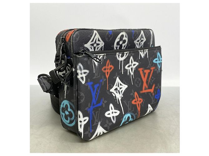 Sac à bandoulière Trio Monogram Eclipse Louis Vuitton Noir - vue 2