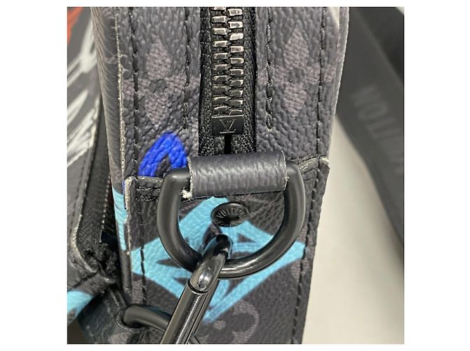 Sac à bandoulière Trio Monogram Eclipse Louis Vuitton Noir - vue 8