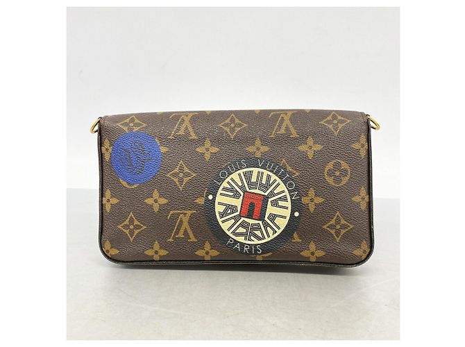 Louis Vuitton Monogram Pochette Felice M62145 Brown Portafoglio/Borsa a Tracolla da Donna Marrone - vista 15