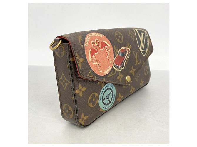 Louis Vuitton Monogram Pochette Felice M62145 Brown Portafoglio/Borsa a Tracolla da Donna Marrone - vista 2