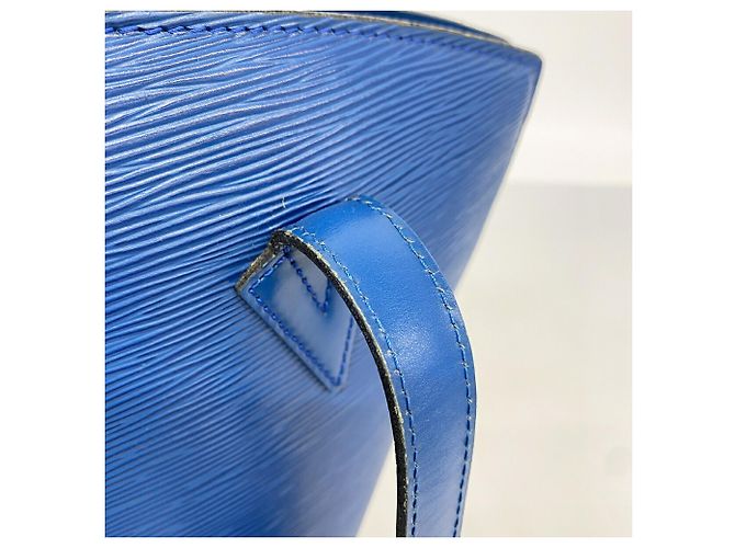 Borsa a tracolla Louis Vuitton Epi Saint Jacques in Toledo Blue - vista 10
