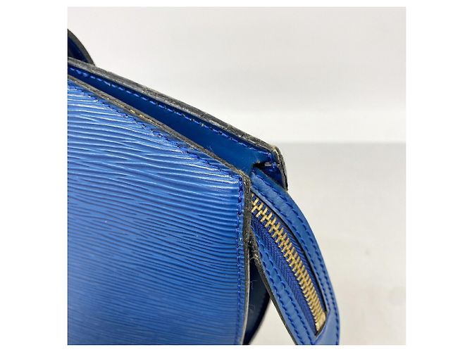 Borsa a tracolla Louis Vuitton Epi Saint Jacques in Toledo Blue - vista 11