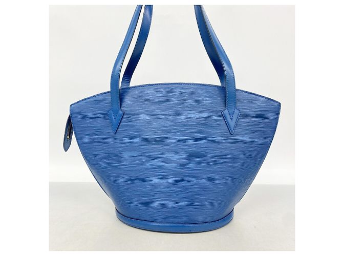 Borsa a tracolla Louis Vuitton Epi Saint Jacques in Toledo Blue - vista 12