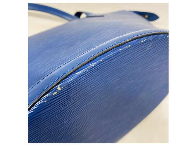 Borsa a tracolla Louis Vuitton Epi Saint Jacques in Toledo Blue - vista 6