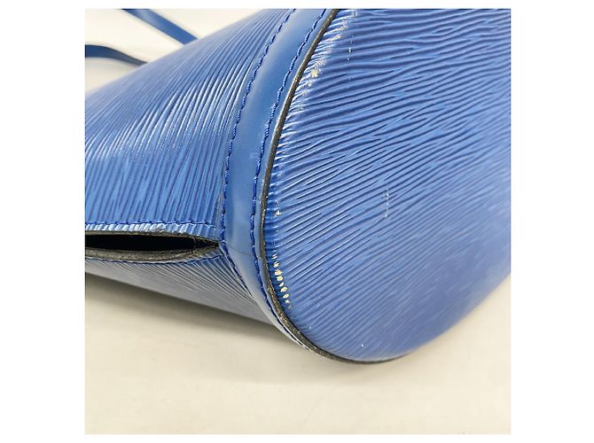 Borsa a tracolla Louis Vuitton Epi Saint Jacques in Toledo Blue - vista 9