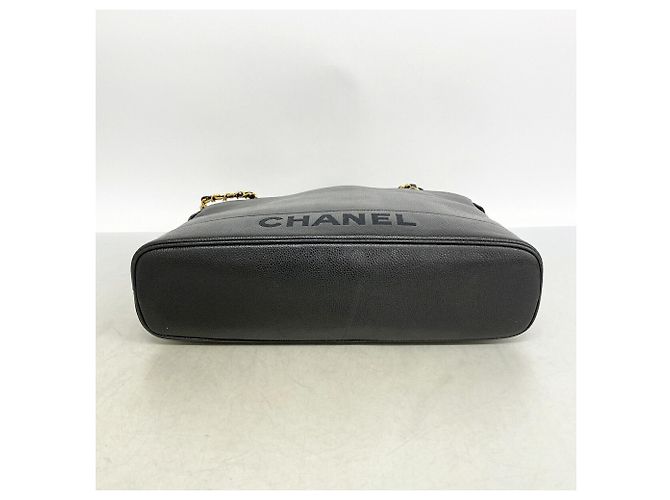 Borsa Tote Chanel in pelle di vitello martellata nera Nero - vista 3