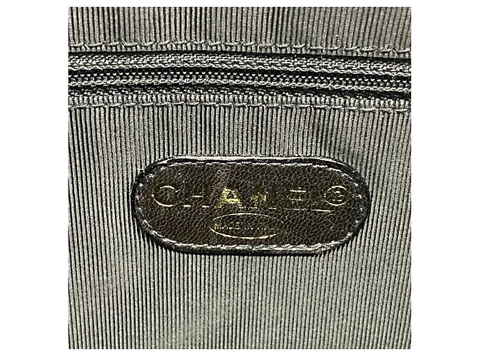Borsa Tote Chanel in pelle di vitello martellata nera Nero - vista 5