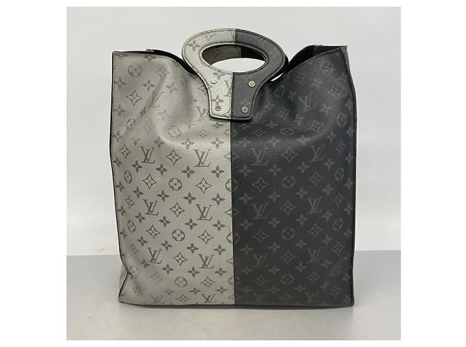 Borsa Tote Split Louis Vuitton Monogram Eclipse M43816 Marrone Nero - vista 12