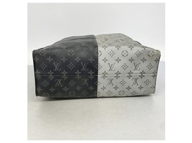 Borsa Tote Split Louis Vuitton Monogram Eclipse M43816 Marrone Nero - vista 3