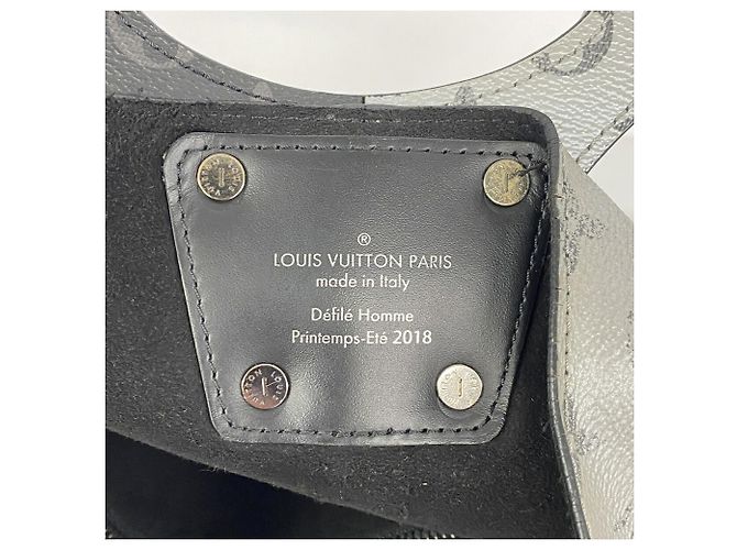 Borsa Tote Split Louis Vuitton Monogram Eclipse M43816 Marrone Nero - vista 5