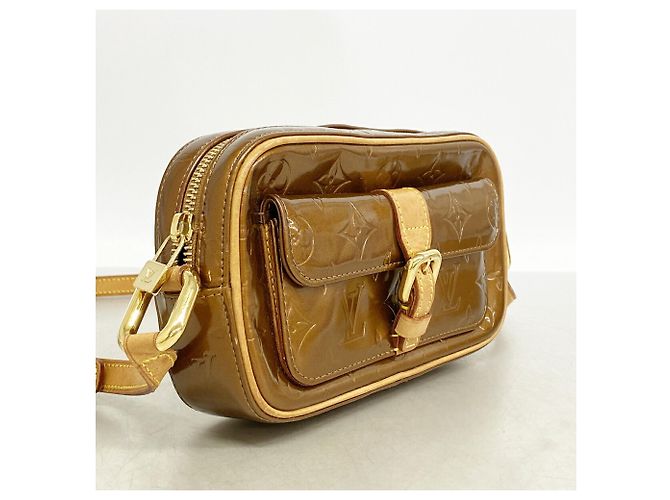 Sac à épaule Louis Vuitton Vernis Christie MM Bronze - vue 2