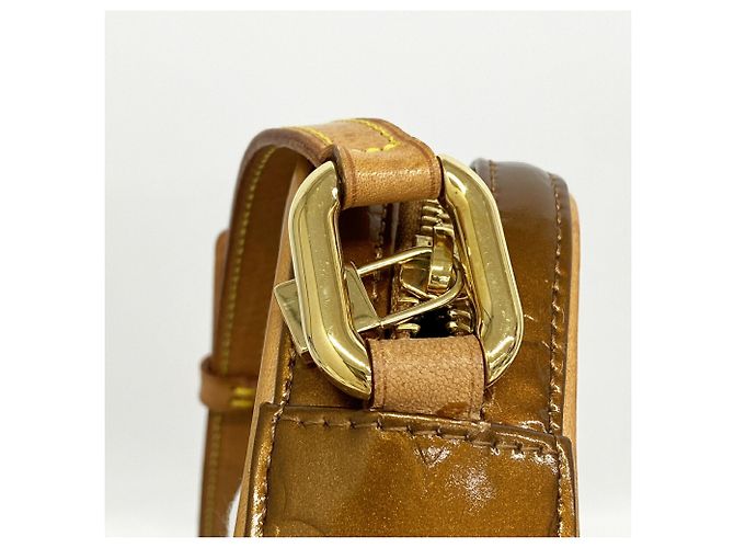 Sac à épaule Louis Vuitton Vernis Christie MM Bronze - vue 7