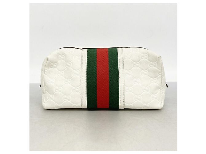 Pouch Gucci in pelle bianca Bianco - vista 10