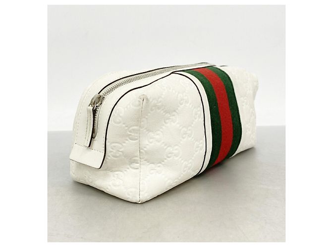 Pouch Gucci in pelle bianca Bianco - vista 2