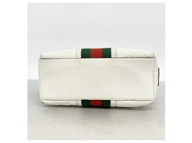 Pouch Gucci in pelle bianca Bianco - vista 3