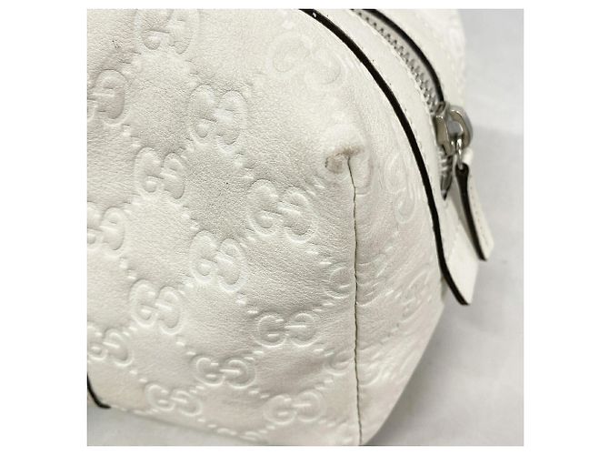 Pouch Gucci in pelle bianca Bianco - vista 7