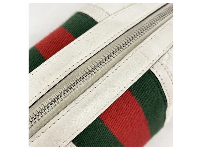 Pouch Gucci in pelle bianca Bianco - vista 8