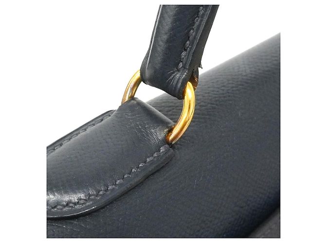 Hermès Borsa Hermes Kelly 32 in pelle Courchevel Navy Blu navy - vista 10